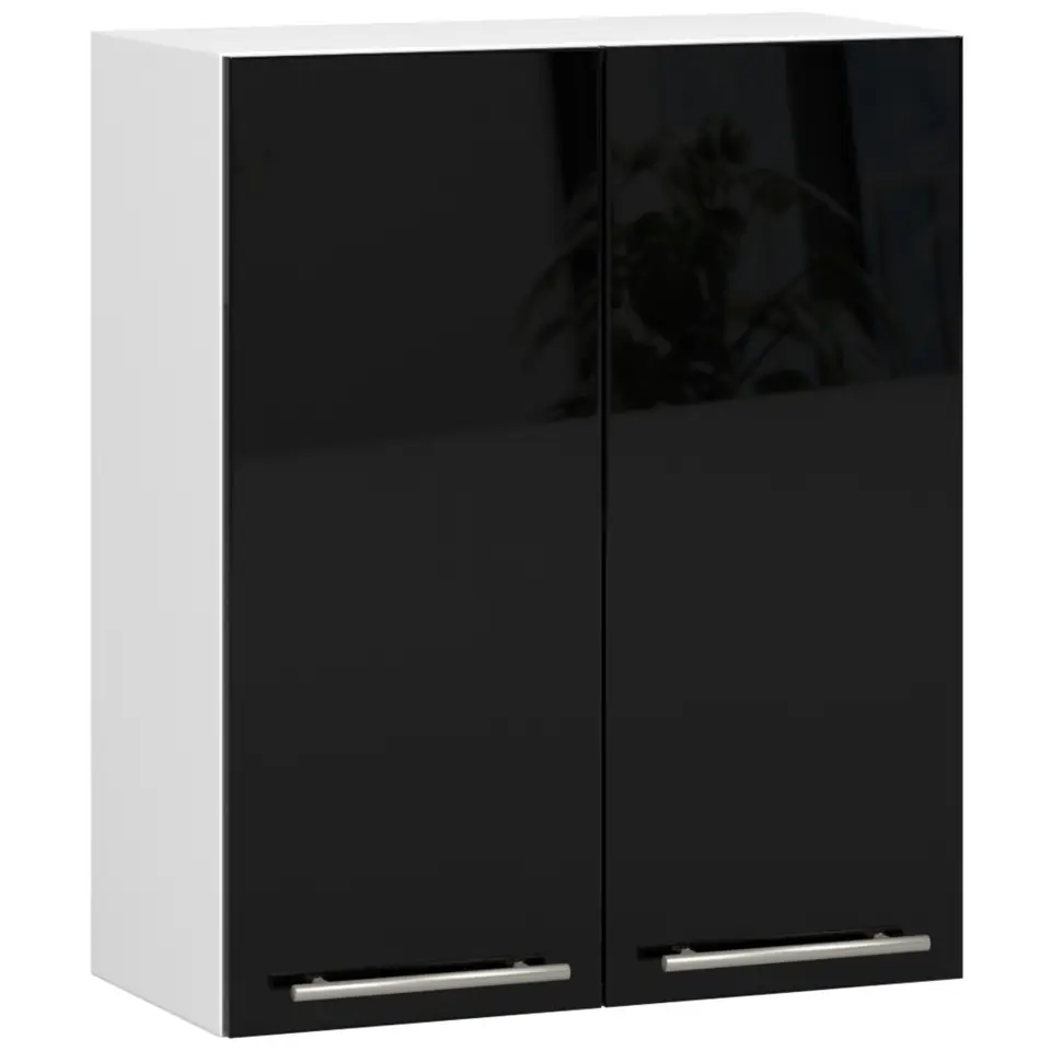WISZĄCA SZAFKA KUCHENNA OLIWIA W 60cm BIAŁA-CZARNY POŁYSK H720 w sklepie Wasserman.eu