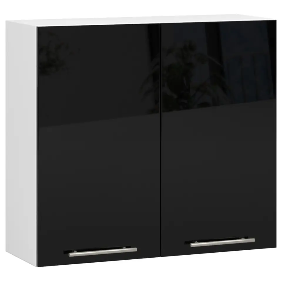 WISZĄCA SZAFKA KUCHENNA OLIWIA W 80cm BIAŁA-CZARNY POŁYSK H720 w sklepie Wasserman.eu