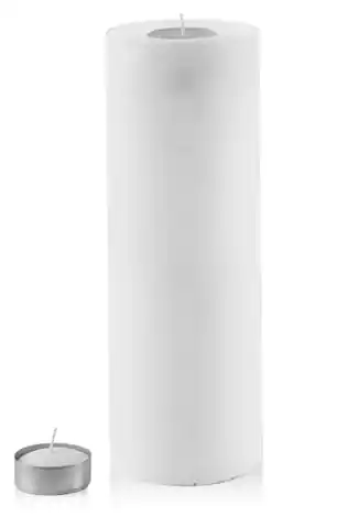 ⁨ŚWIECA LAMPION WALEC 120X360 RUSTIC biała⁩ w sklepie Wasserman.eu