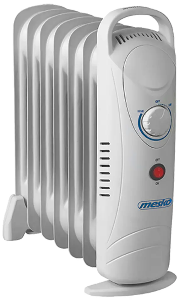 ⁨Mesko MS 7804 Oil Filled Radiator, Number of power levels 1, 700 W, Number of fins 7, White⁩ at Wasserman.eu