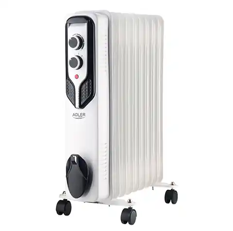⁨Adler | Oil-Filled Radiator | AD 7816 | Oil Filled Radiator | 2000 W | Number of power levels 3 | Suitable for rooms up to  m2 | White⁩ at Wasserman.eu