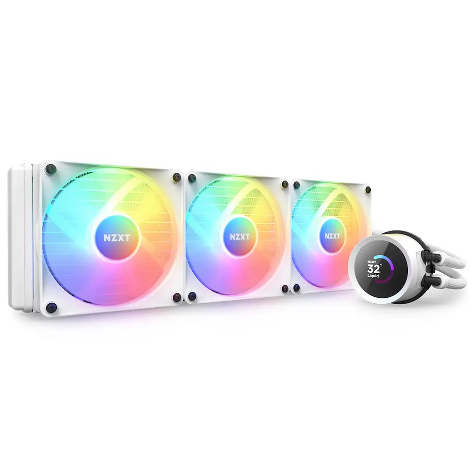 ⁨NZXT Kraken 360 RGB Processor All-in-one liquid cooler 12 cm White 1 pc(s)⁩ at Wasserman.eu