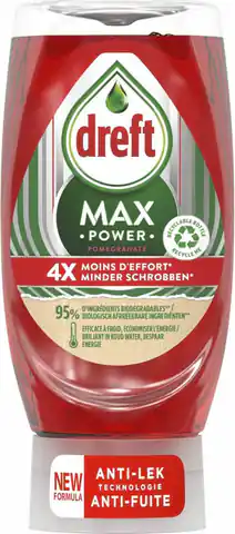 ⁨Dreft MaxPower Pomegranate Płyn do Naczyń 370 ml⁩ w sklepie Wasserman.eu