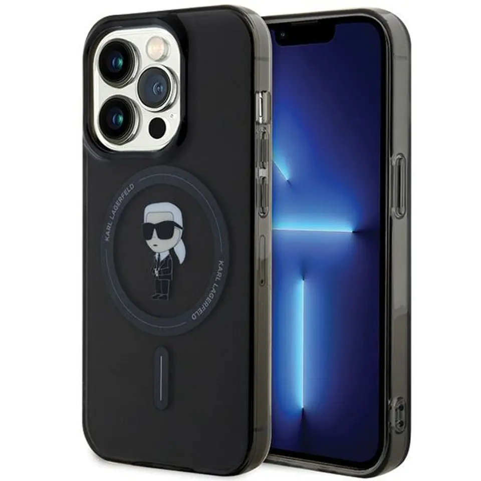 ⁨Karl Lagerfeld KLHMP15LHFCKNOK iPhone 15 Pro 6.1" czarny/black hardcase IML Ikonik MagSafe⁩ w sklepie Wasserman.eu