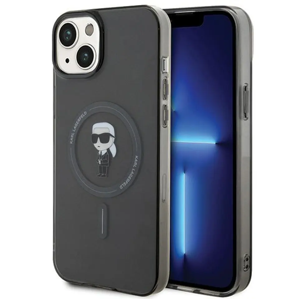 ⁨Karl Lagerfeld KLHMP15MHFCKNOK iPhone 15 Plus / 14 Plus 6.7" czarny/black hardcase IML Ikonik MagSafe⁩ w sklepie Wasserman.eu