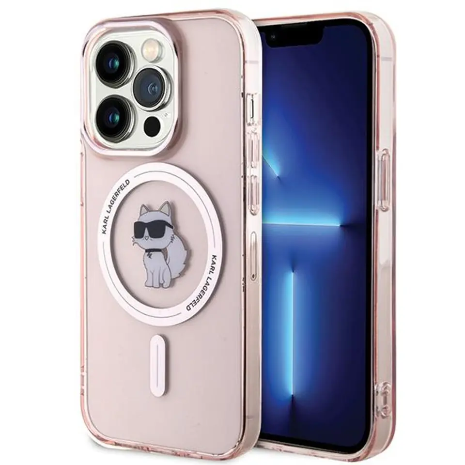 ⁨Karl Lagerfeld KLHMP15XHFCCNOP iPhone 15 Pro Max 6.7" różowy/pink hardcase IML Choupette MagSafe⁩ w sklepie Wasserman.eu