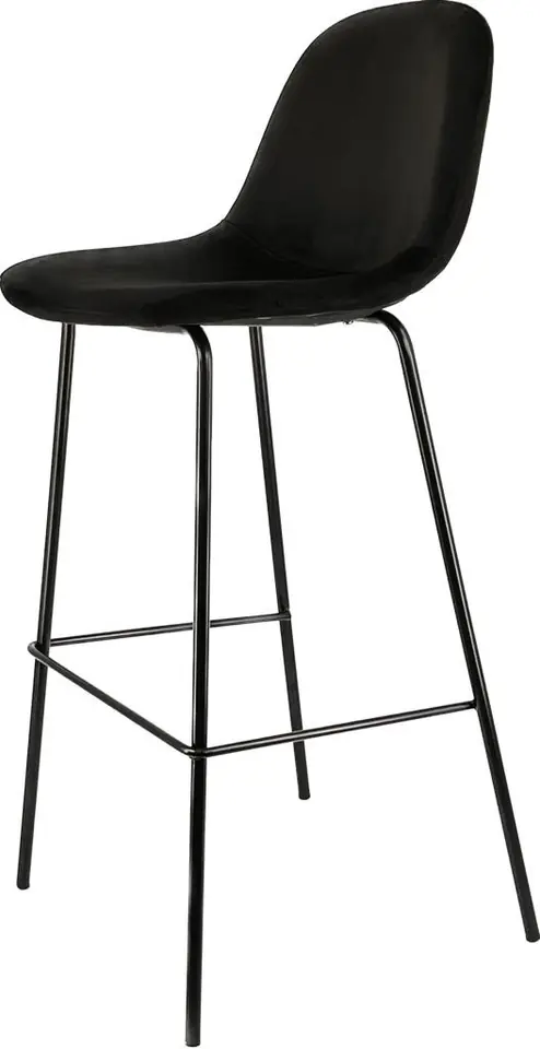 ⁨Krzesło barowe VINCENTO BLACK VELVET hoker BAR II GATUNEK⁩ w sklepie Wasserman.eu