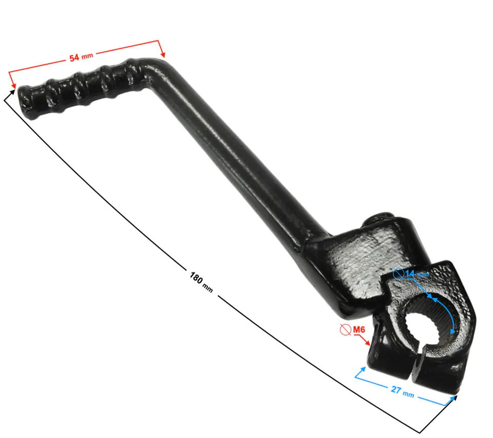 ⁨Dźwignia rozrusznika do silnika typu AM6 (wałek 14mm)⁩ w sklepie Wasserman.eu