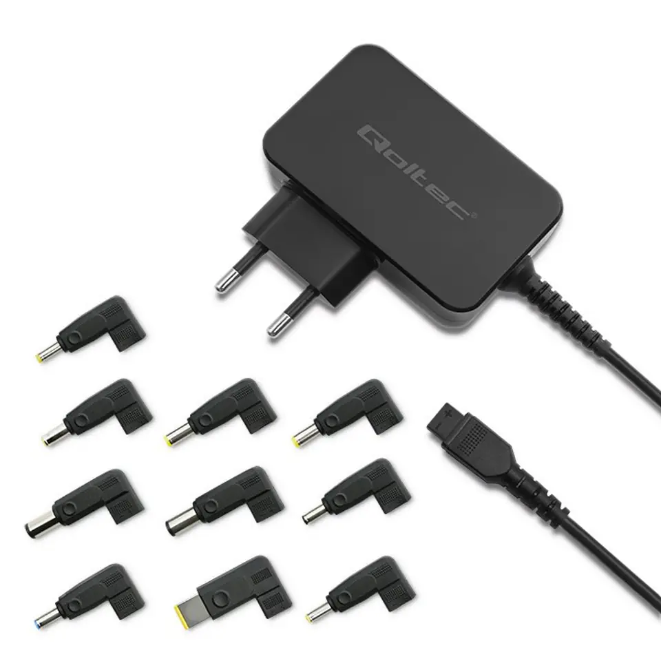 ⁨Qoltec 52414 Universal power adapter 65W | +10 plugins⁩ at Wasserman.eu