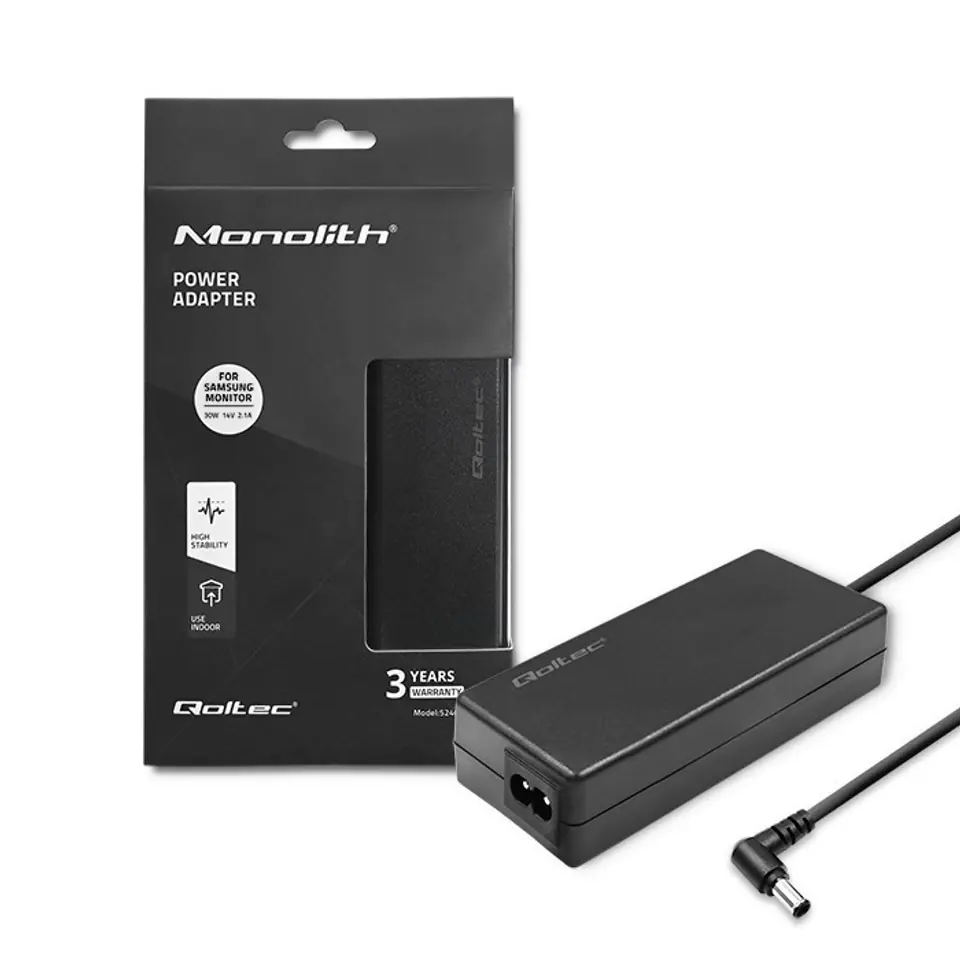 QOLTEC ZASILACZ SIECIOWY DO MONITORA SAMSUNG 30W | 14V | 2.1A | 6.5*4.4+PIN w sklepie Wasserman.eu
