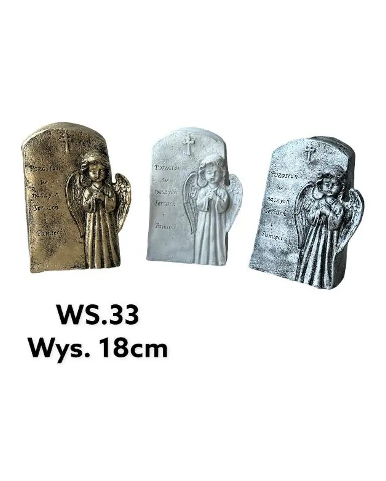 Figura krzyż anioł 7x13x18,5cmsrebrny w sklepie Wasserman.eu