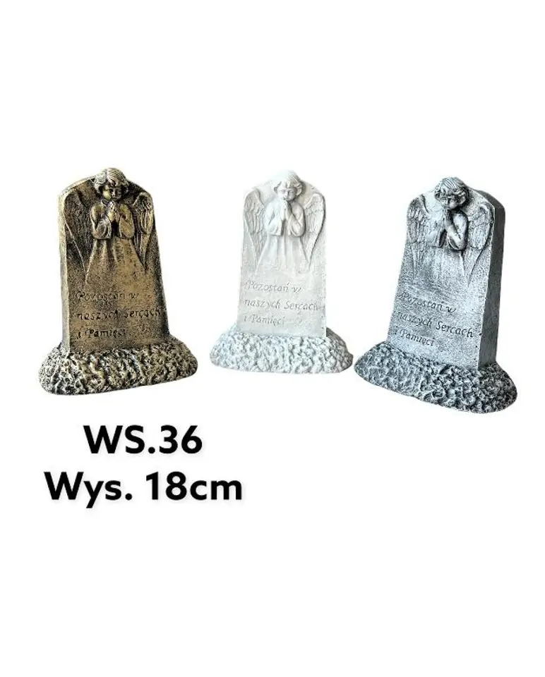 Figura postument z aniołem7x14,5x18cm srebrny w sklepie Wasserman.eu