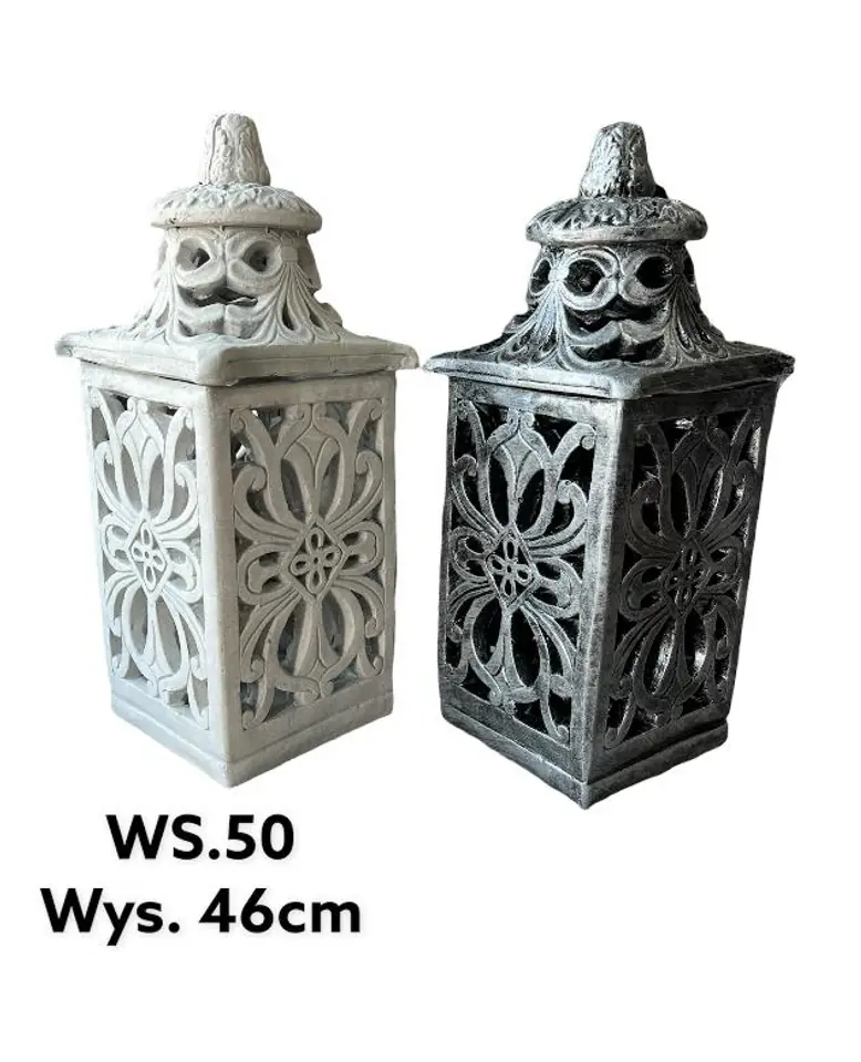 Lampion 18,5x18,5xh50cmsrebrny w sklepie Wasserman.eu