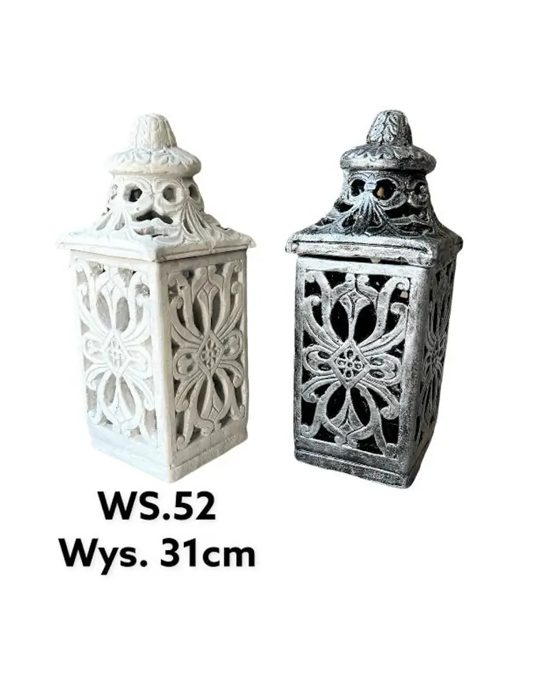 Figura Lampion 11,5x11,5x32cm złoty w sklepie Wasserman.eu