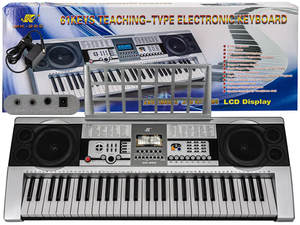 ⁨Mk-922 Keyboard - large LCD display, 61 keys⁩ at Wasserman.eu