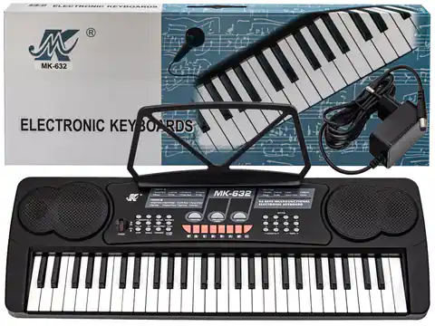 ⁨Keyboard Organy 54 Klawisze Zasilacz Mikrofon MK-632⁩ w sklepie Wasserman.eu