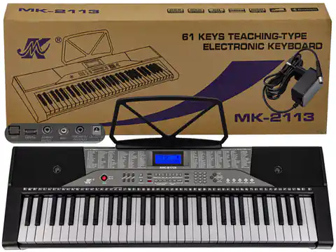 ⁨Keyboard MK-2113 Organy, 61 Klawiszy, Zasilacz⁩ w sklepie Wasserman.eu