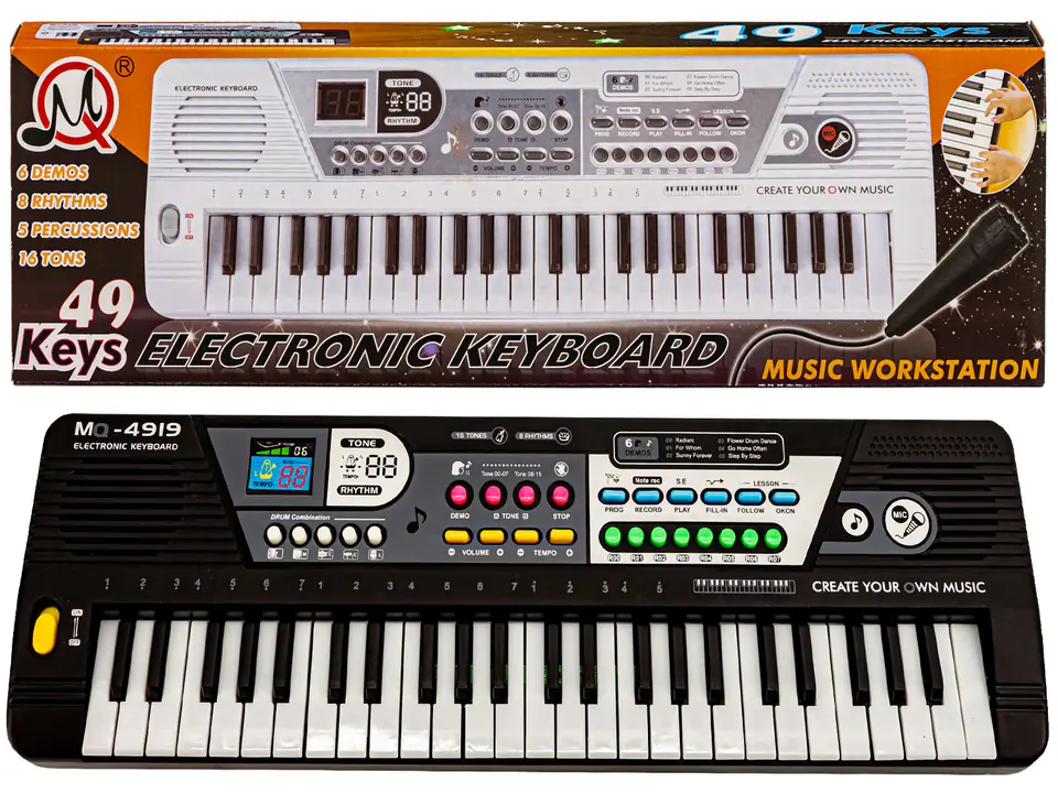 ⁨Keyboard MQ-4919 Organki, 49 Klawiszy, Mikrofon⁩ w sklepie Wasserman.eu