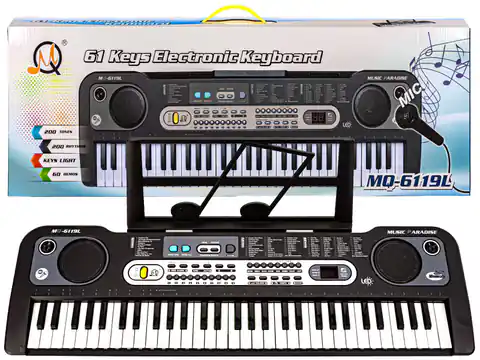⁨Keyboard MQ-6119L Organs, 61 Keys, Microphone, Learning to Play⁩ at Wasserman.eu