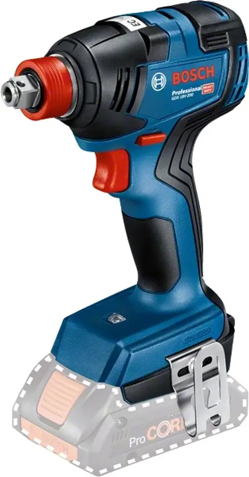⁨BOSCH IMPACT WRENCH 18V 1/2" / HEX 1/4" 200Nm W/O BATTERIES AND CHARGER GDX 18V-200 SOLO⁩ at Wasserman.eu