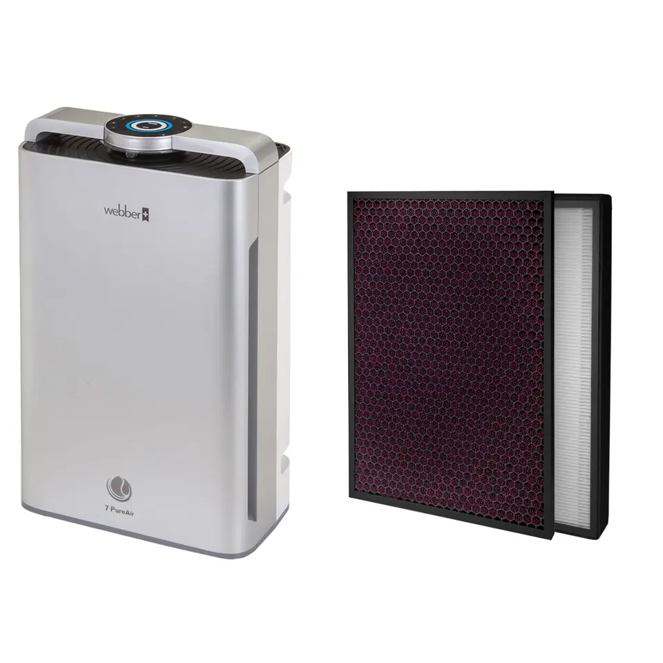 Oczyszczacz powietrza WEBBER AP9700 WI-FI srebrny w sklepie Wasserman.eu