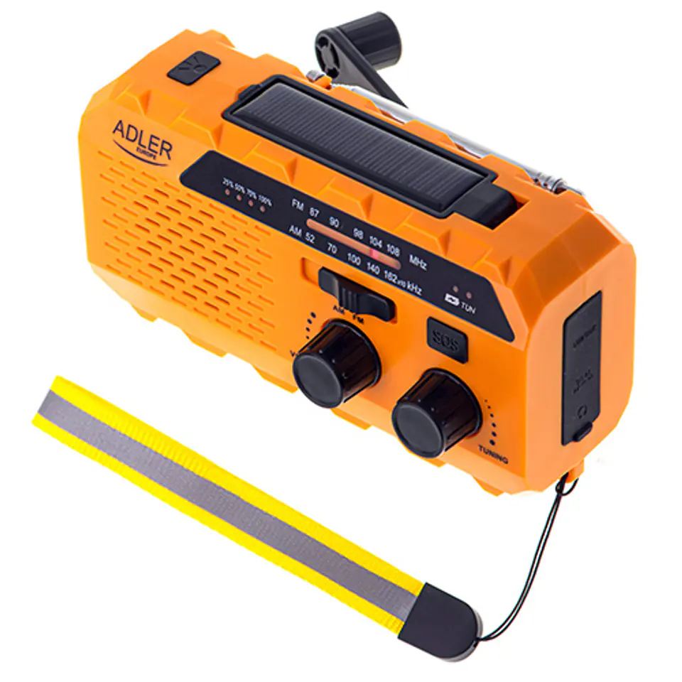 ⁨Adler solar radio with hand crank⁩ at Wasserman.eu