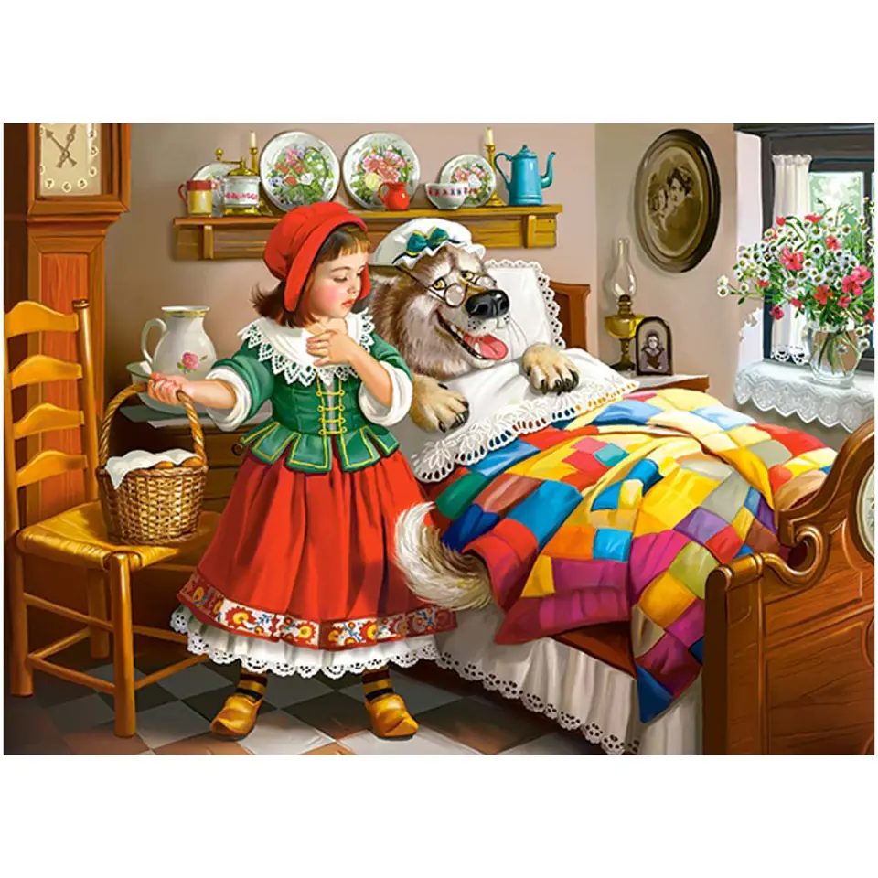 ⁨Puzzle układanka 120 elementów Czerwony Kapturek 6+ CASTORLAND⁩ w sklepie Wasserman.eu