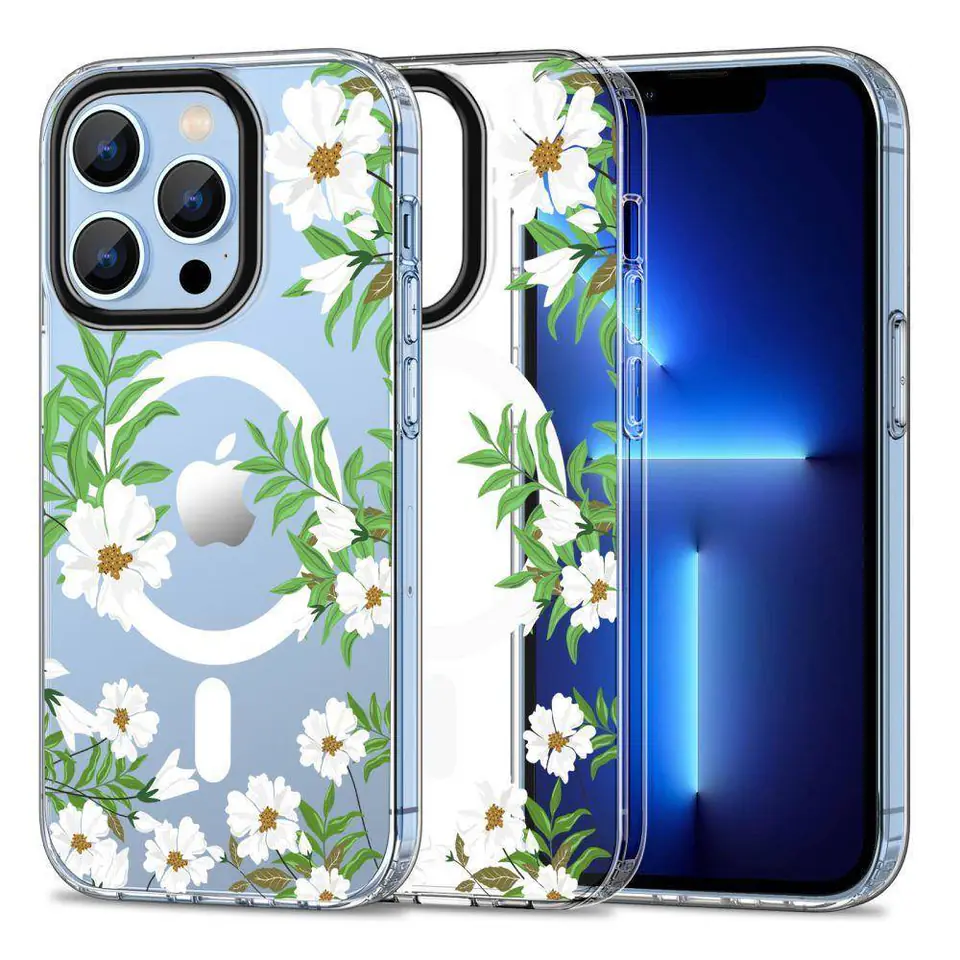 ⁨Etui IPHONE 13 PRO Tech-Protect MagMood MagSafe Spring Daisy transparentne⁩ w sklepie Wasserman.eu