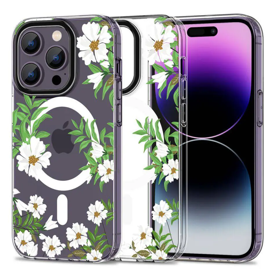 ⁨Etui IPHONE 14 PRO Tech-Protect MagMood MagSafe Spring Daisy transparentne⁩ w sklepie Wasserman.eu