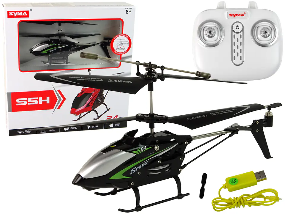 ⁨Zdalnie Sterowany Helikopter S5H SYMA 2.4G Czarny⁩ w sklepie Wasserman.eu