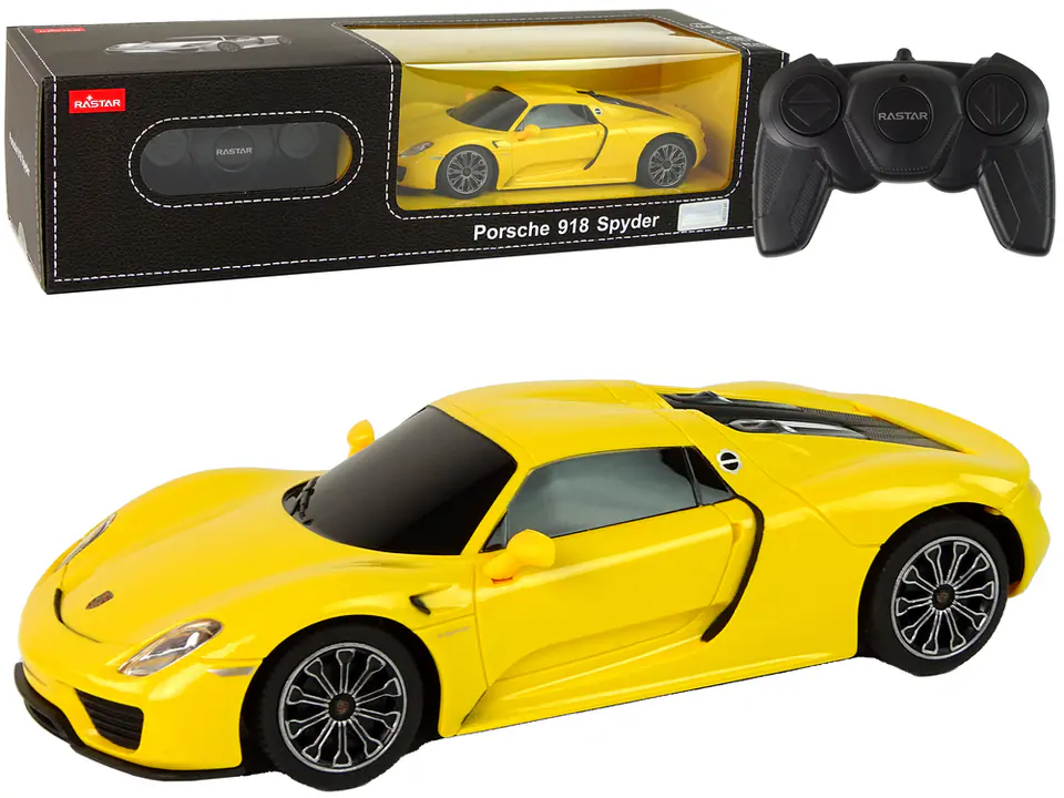 ⁨Auto R/C Porsche 918 1:24 Rastar Żółte⁩ w sklepie Wasserman.eu