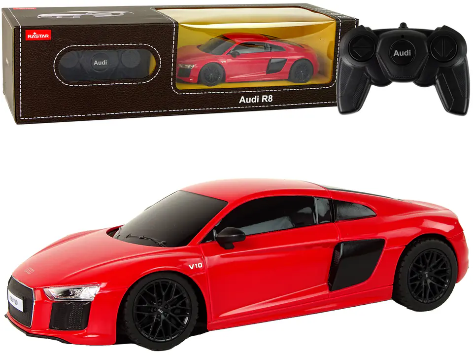 ⁨Auto R/C Audi R8 1:24 Rastar Czerwone⁩ w sklepie Wasserman.eu