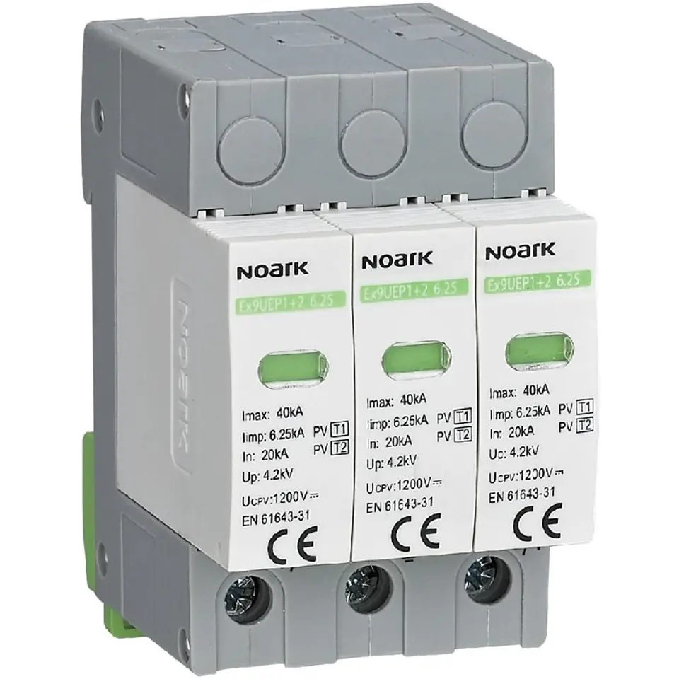 ⁨Ograniczniki przepięć Noark 111760 Ex9UEP1+2 6.25R 3P 1000 EU⁩ w sklepie Wasserman.eu