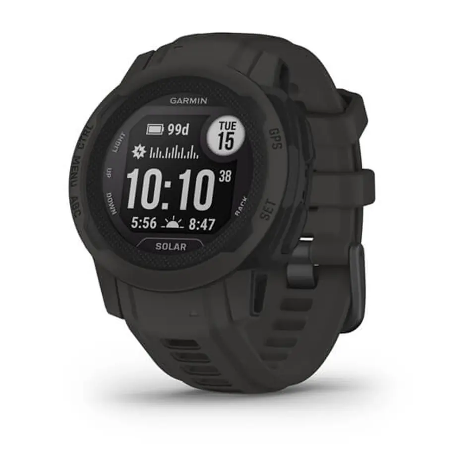 ⁨Garmin Instinct 2S Solar 2.01 cm (0.79") MIP 40 mm Digital 156 x 156 pixels Graphite GPS (satellite)⁩ at Wasserman.eu