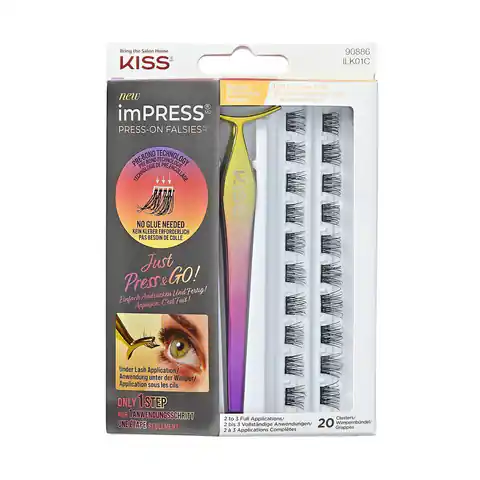 ⁨KISS Kępki Sztucznych Rzęs ImPress - Lash Kit 01 1op.⁩ w sklepie Wasserman.eu