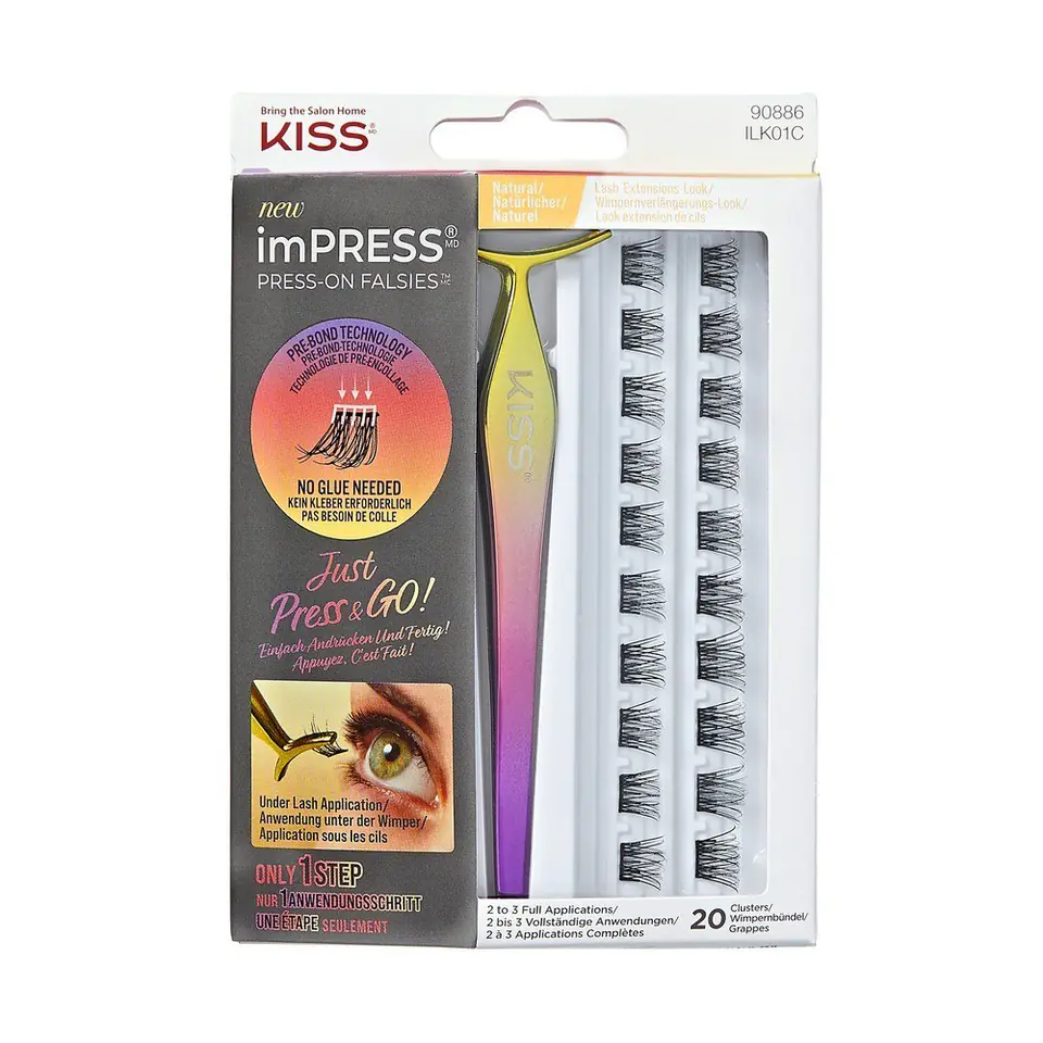 ⁨KISS Kępki Sztucznych Rzęs ImPress - Lash Kit 01 1op.⁩ w sklepie Wasserman.eu