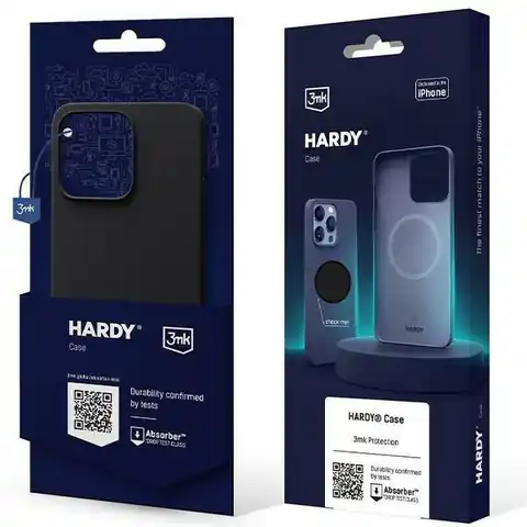 ⁨3MK Hardy Case iPhone 15 / 14 / 13 6.1" grafitowy/graphite MagSafe⁩ w sklepie Wasserman.eu