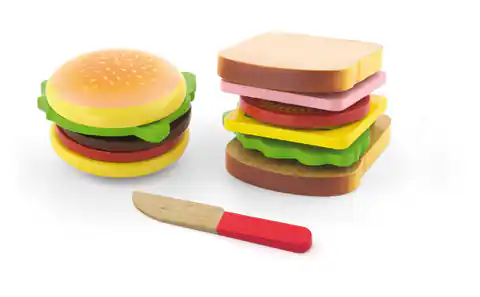 ⁨Viga 50810 Cutting set – hamburger and sandwich⁩ at Wasserman.eu