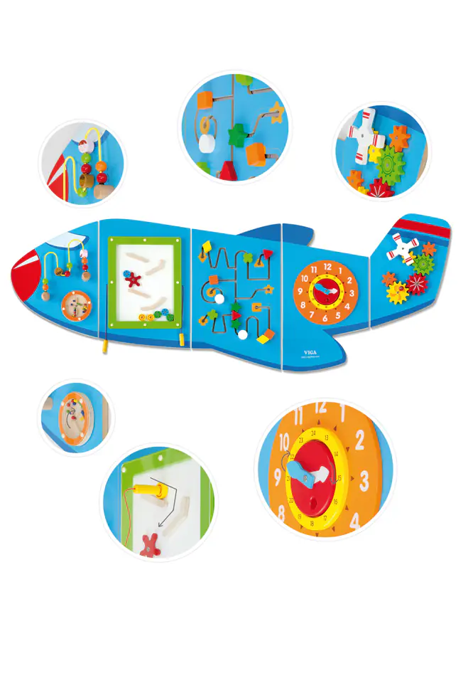 ⁨Viga 50673 Sensoryczna tablica manipulacyjna - samolot⁩ w sklepie Wasserman.eu