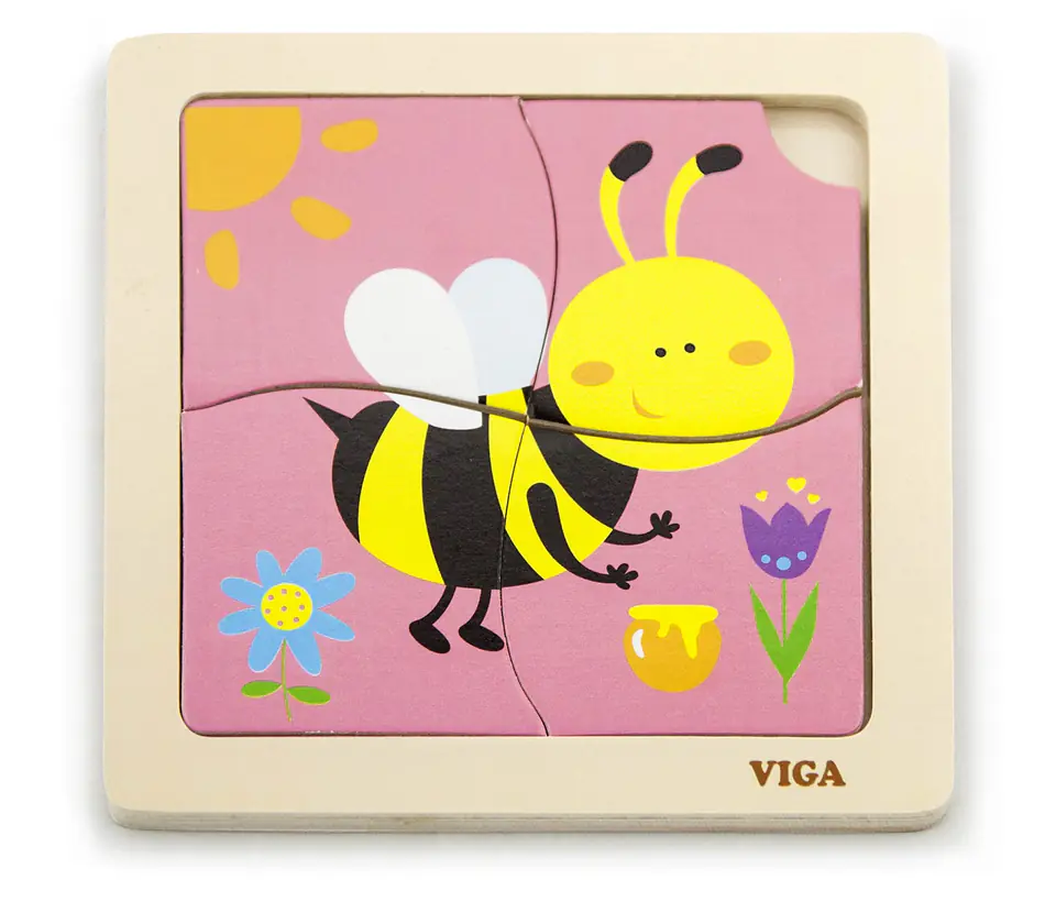 ⁨Viga 50138 Puzzle na podkładce - pszczółka⁩ w sklepie Wasserman.eu