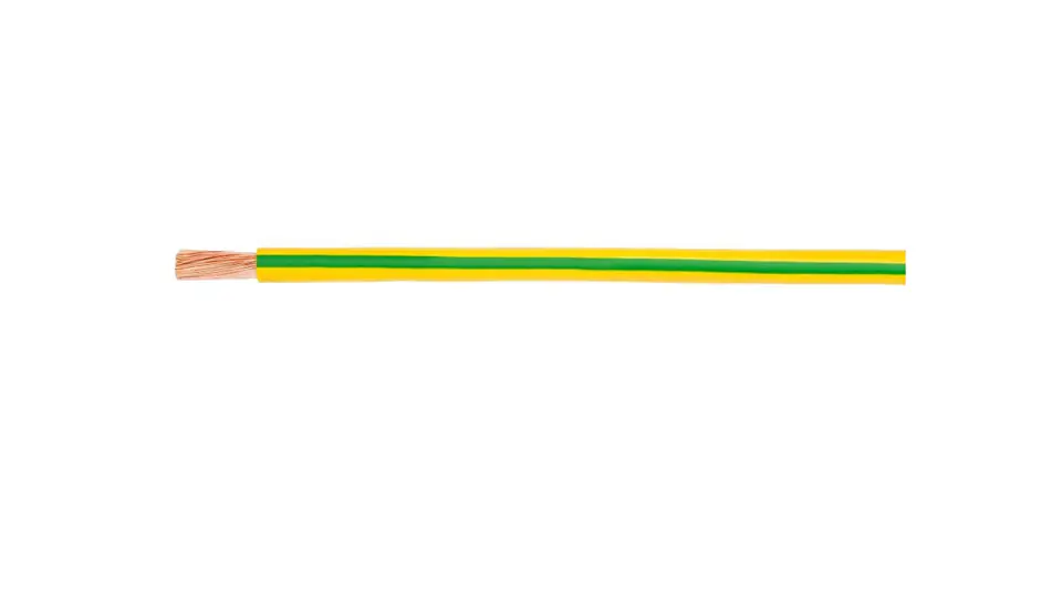 ⁨Przewód instalacyjny H07V-K (LgY) 6 żółto-zielony /100m/⁩ w sklepie Wasserman.eu