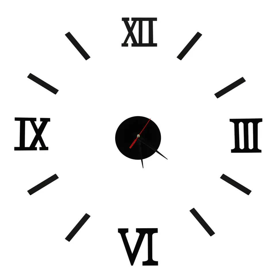 ⁨Wall Clock Black Roman Numerals⁩ at Wasserman.eu