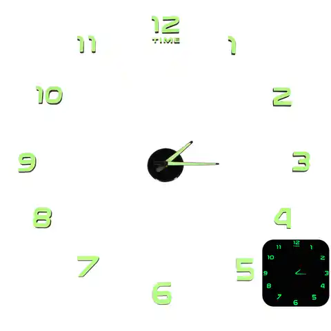⁨Zegar ścienny naklejany fluorescencyjny 50-60cm 12 cyfr⁩ w sklepie Wasserman.eu