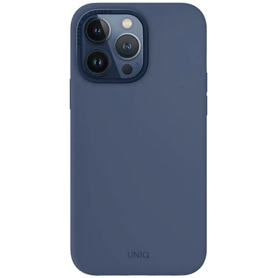 ⁨UNIQ etui Lino Hue iPhone 15 Pro Max6.7" Magclick Charging granatowy/navy blue⁩ w sklepie Wasserman.eu