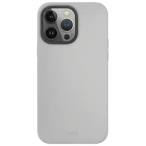 ⁨UNIQ etui Lino Hue iPhone 15 Pro Max 6.7" Magclick Charging jasnoszary/chalk grey⁩ w sklepie Wasserman.eu