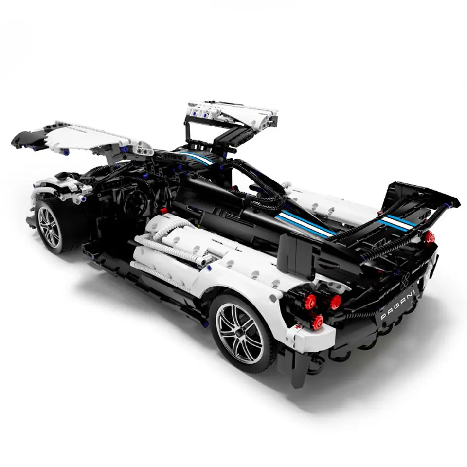 ⁨Pagani Huayra RASTAR model 1:8 Składane auto 2896 Klocków technicznych + Otwierane drzwi⁩ w sklepie Wasserman.eu