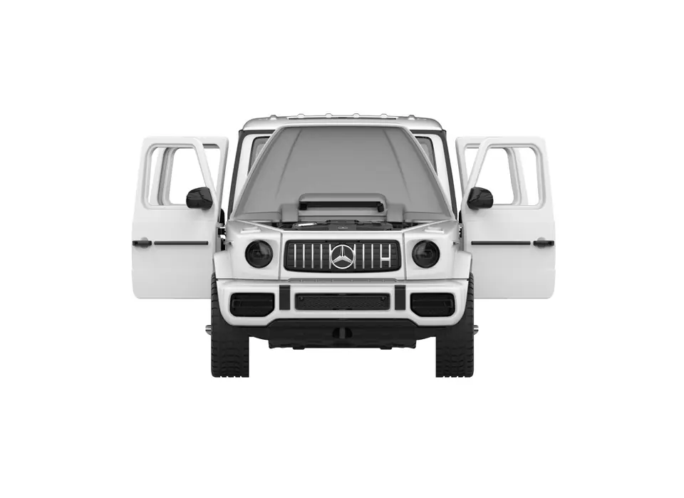 ⁨Mercedes-AMG G 63 biały RASTAR model 1:32 Metalowa karoseria + Ręcznie otwierane elementy⁩ w sklepie Wasserman.eu