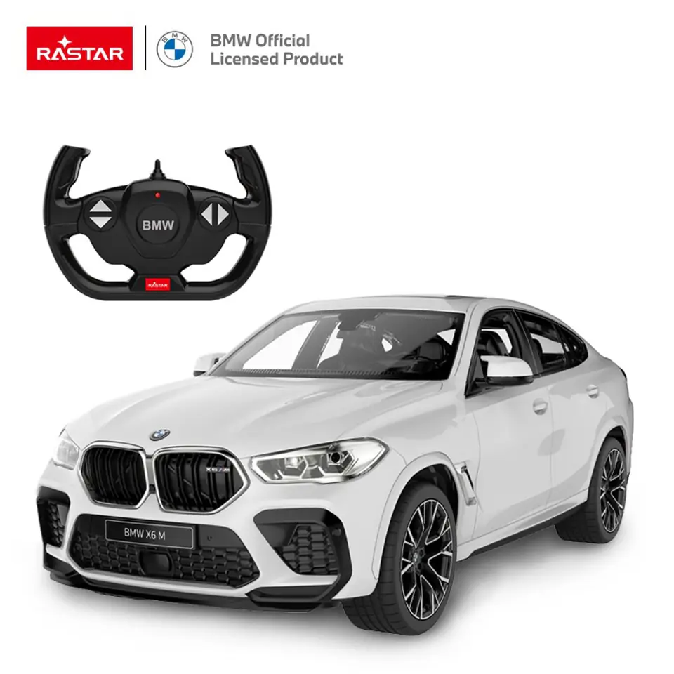 ⁨BMW X6 M biały RASTAR model 1:14 Zdalnie sterowane auto + Pilot 2,4 GHz⁩ w sklepie Wasserman.eu