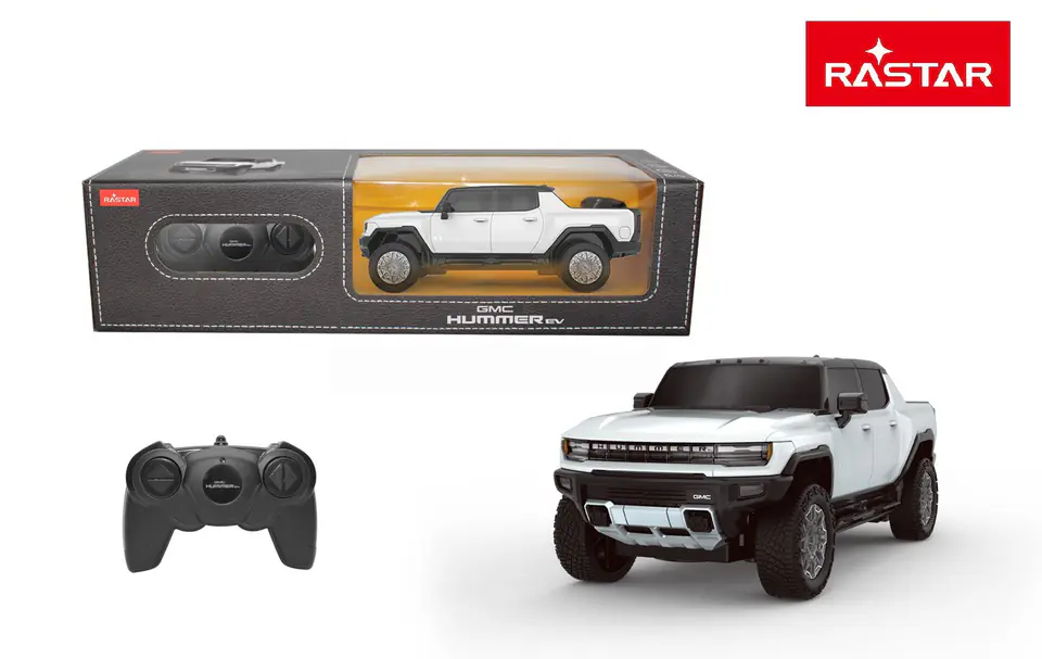 ⁨GMC Hummer EV biały RASTAR model 1:26 Zdalnie sterowane auto + Pilot 2,4 GHz⁩ w sklepie Wasserman.eu