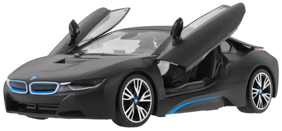 ⁨BMW i8 czarne RASTAR model 1:14 Zdalnie sterowane auto + pilot 2,4 GHz⁩ w sklepie Wasserman.eu